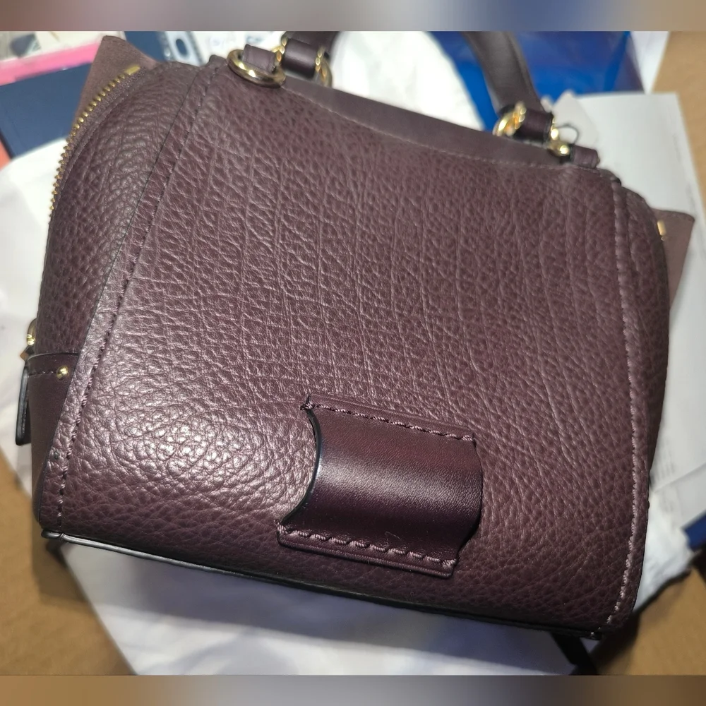 Coach Faye Mini Oxblood Leather Backpack